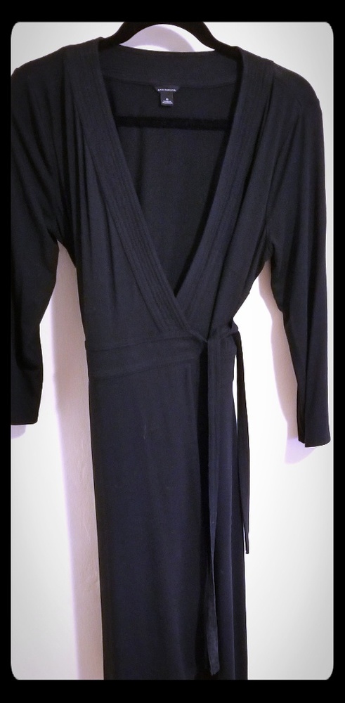 Ann Taylor black wrap dress